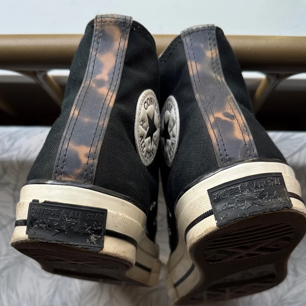 Converse Black and Brown High-Top Sneakers - Picture 6 of 9